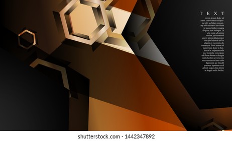 Overlapping hexagon vector backgrounds, space for text. design form in eps 10