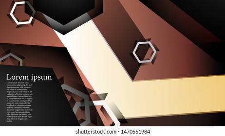 Overlapping hexagon vector backgrounds, space for text. design form in eps 10