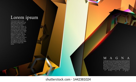 Overlapping hexagon vector backgrounds. suitable for any background. cover design in EPS 10. black space for text