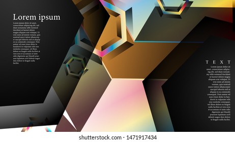 Overlapping hexagon vector backgrounds. suitable for any background. cover design in EPS 10. black space for text