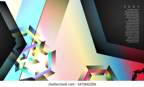 Overlapping hexagon vector backgrounds. suitable for any background. cover design in EPS 10. black space for text