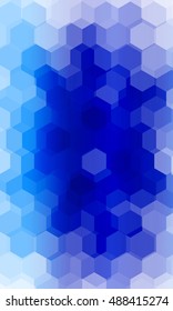 Overlapping hexagonal patterns. Blue gradient banner. vector illustration. for the design, printing, business