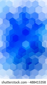 Overlapping hexagonal patterns. Blue gradient banner. vector illustration. for the design, printing, business