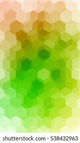 Overlapping hexagonal patterns. Light green gradient banner. vector illustration. for the design, printing, business
