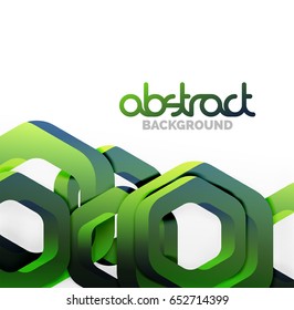 Overlapping hexagons vector design background
