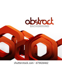 Overlapping hexagons vector design background