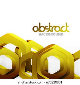 Overlapping hexagons vector design background