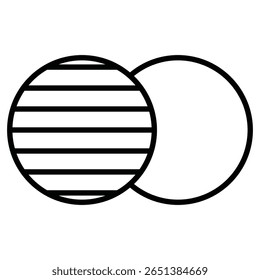 Icono superpuesto Vector de signo plano de contorno blanco y negro