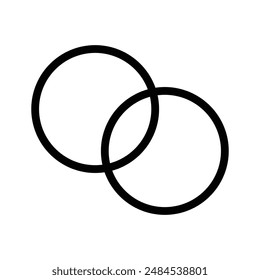 Overlapping Icon for Graphic Design, Layered Images, and Visual Effects Graphics