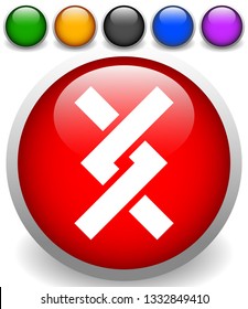 Overlapping / Intersecting knotted lines icon. Vector illustration