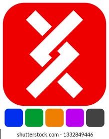 Overlapping / Intersecting knotted lines icon. Vector illustration