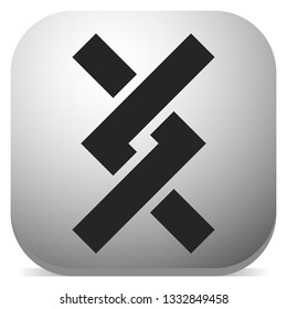 Overlapping / Intersecting knotted lines icon. Vector illustration