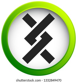 Overlapping / Intersecting knotted lines icon. Vector illustration