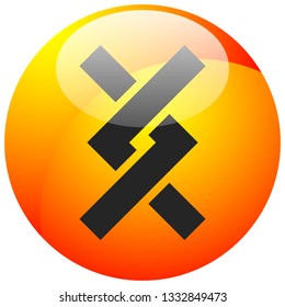 Overlapping / Intersecting knotted lines icon. Vector illustration