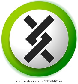 Overlapping / Intersecting knotted lines icon. Vector illustration