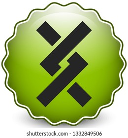 Overlapping / Intersecting knotted lines icon. Vector illustration