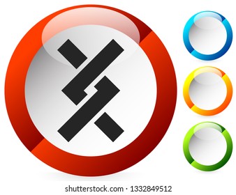 Overlapping / Intersecting knotted lines icon. Vector illustration