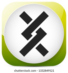 Overlapping / Intersecting knotted lines icon. Vector illustration
