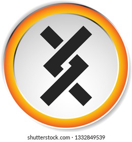 Overlapping / Intersecting knotted lines icon. Vector illustration