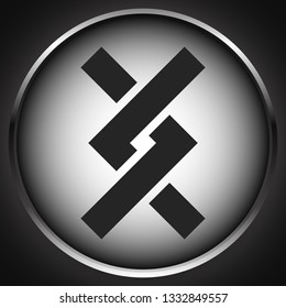 Overlapping / Intersecting knotted lines icon. Vector illustration