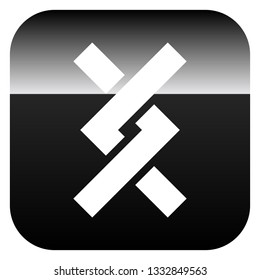 Overlapping / Intersecting knotted lines icon. Vector illustration