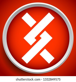 Overlapping / Intersecting knotted lines icon. Vector illustration