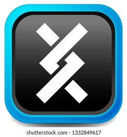 Overlapping / Intersecting knotted lines icon. Vector illustration