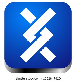 Overlapping / Intersecting knotted lines icon. Vector illustration