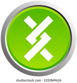 Overlapping / Intersecting knotted lines icon. Vector illustration
