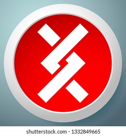 Overlapping / Intersecting knotted lines icon. Vector illustration