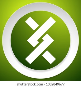 Overlapping / Intersecting knotted lines icon. Vector illustration