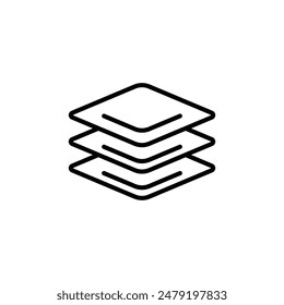 Overlapping Layers Icon Perfect for Design and Graphics