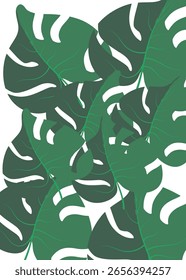 The overlapping leaf patterns create a sense of movement and natural flow. Its clean, geometric style makes it ideal for prints, wallpapers, or digital décor.
