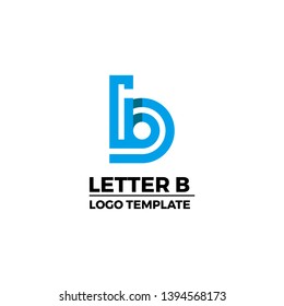 overlapping letter B logo design template. alphabet logo vector eps 10