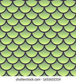overlapping light turquoise segments with a dark stroke form a seamless pattern stylized to scale. vector