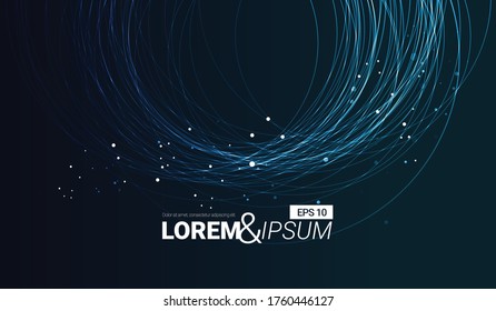 Overlapping Line Circles Gradient Layout/Cover. Minimalist Creative Design Concept Background