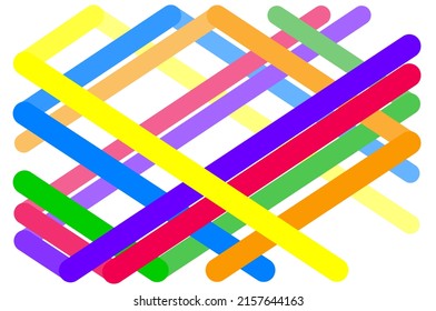 Overlapping lines against a white background, giving a three-dimensional impression