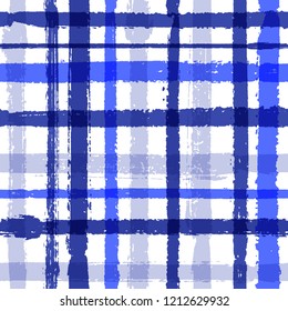 Overlapping lines chequered pattern seamless stripes backdrop. Grunge striped fabric print textile design. Vector intersecting lines cloth pattern. Decorative sharp crossed stripes grid.