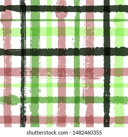 Overlapping lines chequered pattern seamless stripes background. Classic striped fabric print textile design. Vector intersecting lines cloth pattern. Abstract cool crossed stripes grid.