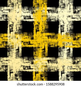 Overlapping lines chequered pattern seamless stripes wallpaper. Hipster striped fabric print textile design. Vector intersecting lines lattice pattern. Paint texture rustic crossed stripes graphics.