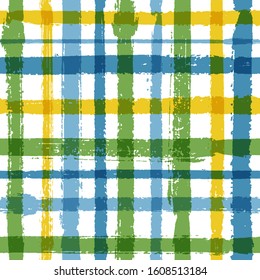 Overlapping lines chequered pattern seamless stripes backdrop. Classic striped fabric print textile design. Vector intersecting lines lattice pattern. Modern rustic crossed stripes graphics.