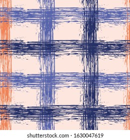 Overlapping lines chequered pattern seamless stripes backdrop. Seamless pattern. Vector intersecting lines blanket pattern. Ink texture cool crossed stripes grid.