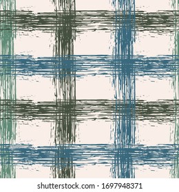 Overlapping lines chequered pattern seamless stripes backdrop. Seamless pattern. Vector intersecting lines blanket pattern. watercolor check ; vector, seamless  plaid.