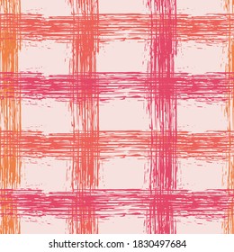 Líneas superpuestas a contrastar patrón a rayas sin soldadura fondo. Diseño textil de impresión de tela a rayas hipster. Patrón general de líneas de intersección de vectores. comprobación de las acuarelas; vectorial, sin costura.