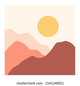 überlagernder Hintergrund der Berglandschaft mit der Sonnenkunst