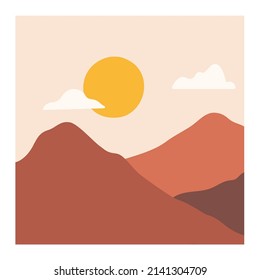 solapamiento del paisaje montañoso con el arte de la pared solar