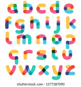 Fun English Alphabet Letters Set Multicolor Stock Vector (Royalty Free ...
