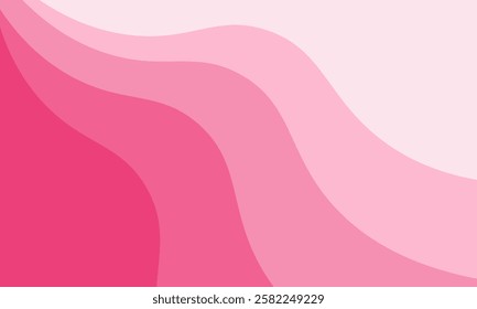 Overlapping pink business wave banner. flat pink gradient. wavy background. trendy