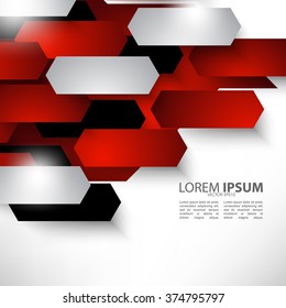 overlapping polygon abstract flat layout design