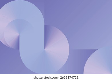 Overlapping radial shapes in a gradient composition with light and dark blue tones blending in an abstract design